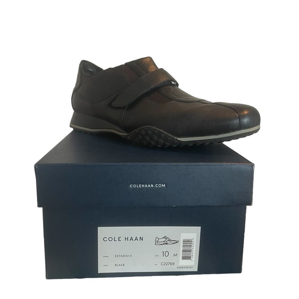 Cole Haan Men’s Estadio II Black Strap Sneakers, Size 10M - Picture 1 of 8